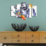 Wallity Cuadro Decorativo en Lienzo 5 Piezas Multicolor